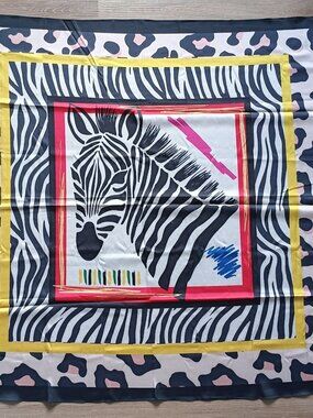 Sassy Jones Zebra Scarf 51”x51”